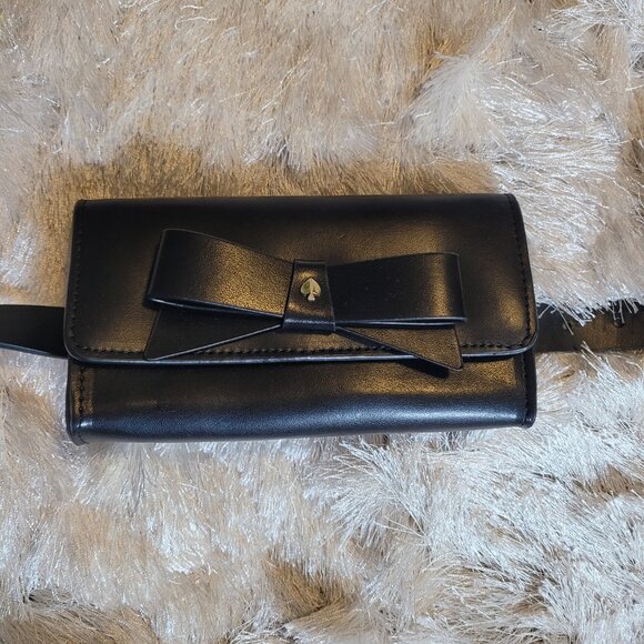 Kate Spade Bow Belt Bag Adjustable Leather L/XL Black main image 12
